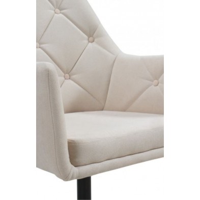Sillón Giratorio Tapizado Beige