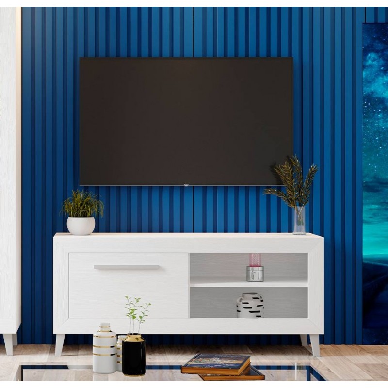 Composición de Salón Niza Blanco-Plata 220 cm Mueblesparamicasa