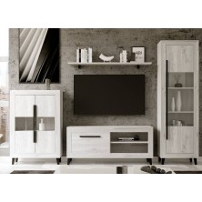 Composición de Salón Niza Artic-Negro 280 cm