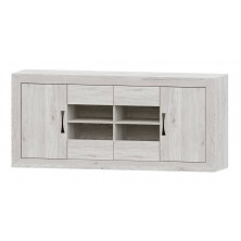 Aparador Niza Artic Tirador Standar Negro 160x80x42 cm