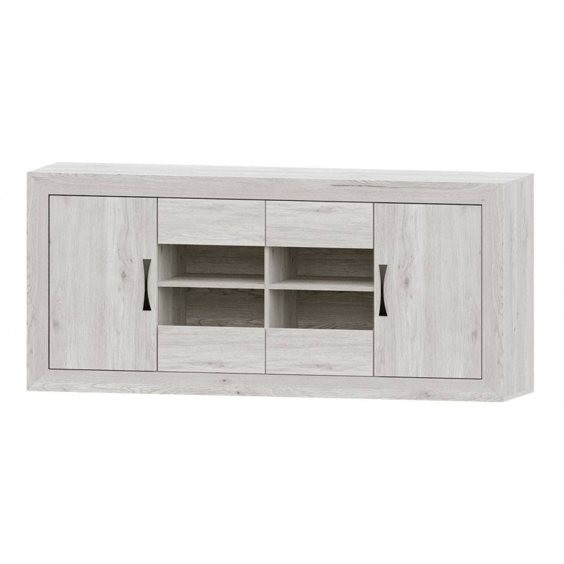 Aparador Niza Artic Tirador Standar Negro 160x80x42 cm