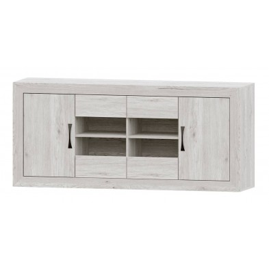 Aparador Niza Artic Tirador Standar Negro 160x80x42 cm
