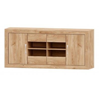 Aparador Niza Roble Tirador Standar Blanco 160x80x42 cm