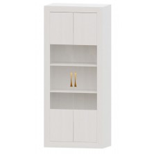 Vitrina 2 Puertas Niza Blanco-Oro 80x190x42 cm