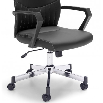 Sillón Oficina Bombay Ecopiel Negro