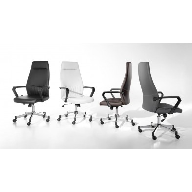 Sillón Oficina Bombay Ecopiel Gris