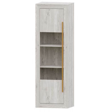 Vitrina 1 Puerta Niza Artic Tirador Lineal 60x190x42 cm