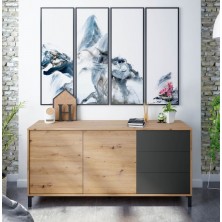 Aparador Urban Plus Roble/Gris antracita