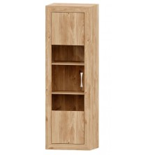 Vitrina 1 Puerta Niza Roble Tirador Standar 60x190x42 cm