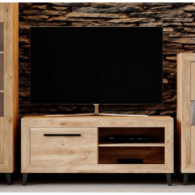 Mueble TV Niza Roble 140 CM. Tirador Lineal
