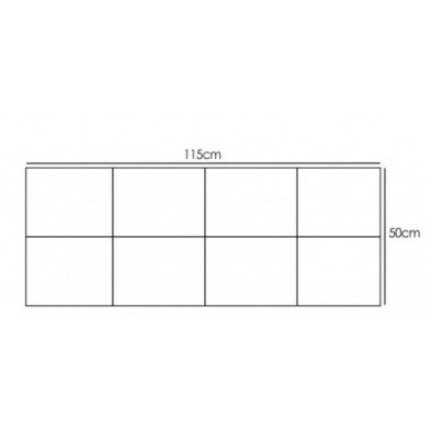 Dormitorio Juvenil Chellen Cabecero Tapizado Cambria-Blanco