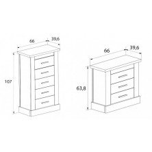 Dormitorio Juvenil Chellen Cabecero Tapizado Cambria-Blanco