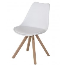 Silla Comedor Elsa Polipiel Blanco