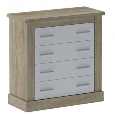 Dormitorio Matrimonio Chellen Cambria-Blanco con Cómoda