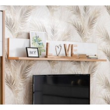 Estante Molise Roble Artisan/Cristal Blanco