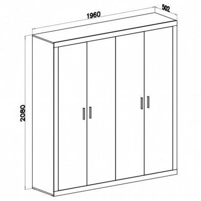 Armario Cuatro Puertas Lara