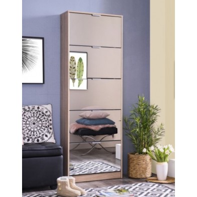 Zapatero Hugo Roble Sonoma/Espejo - Varias Medidas