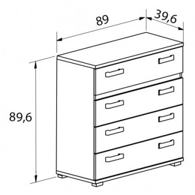 Cómoda Priego 4 Cajones