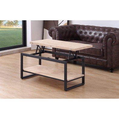 Mesa Centro Elevable Extensible Steve Roble Nordish/Negro