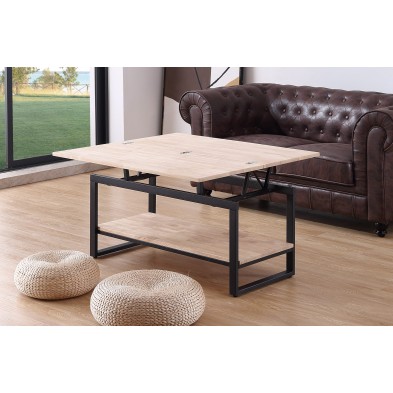 Mesa Centro Elevable Extensible Steve Roble Nordish/Negro