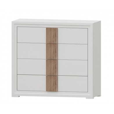 Cómoda Turin Blanco Nieve Alistonado - Varios Acabados