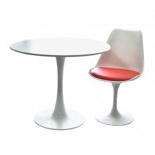 Mesa Redonda Lacada 80 CM Blanco