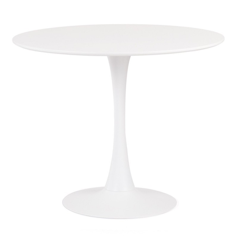 Mesa Redonda Lacada 80 CM Blanco