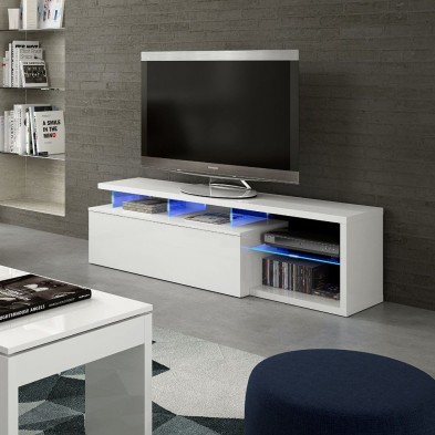 Mueble de TV Blue-Tech Blanco Alto Brillo
