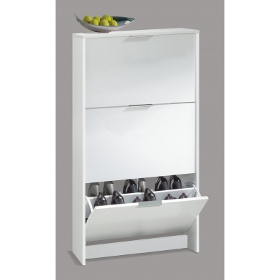 Zapatero 3 Puertas Blanco Brillo