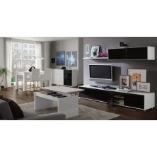 Mesa Centro Elevable Zenit Blanco Brillo