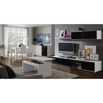 Mesa Centro Elevable Zenit Blanco Brillo