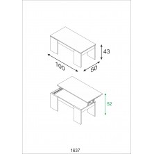 Mesa Centro Elevable Roble